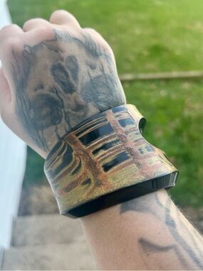 Handmade Hand painted One Of A Kind Artisan Signed Bracelet